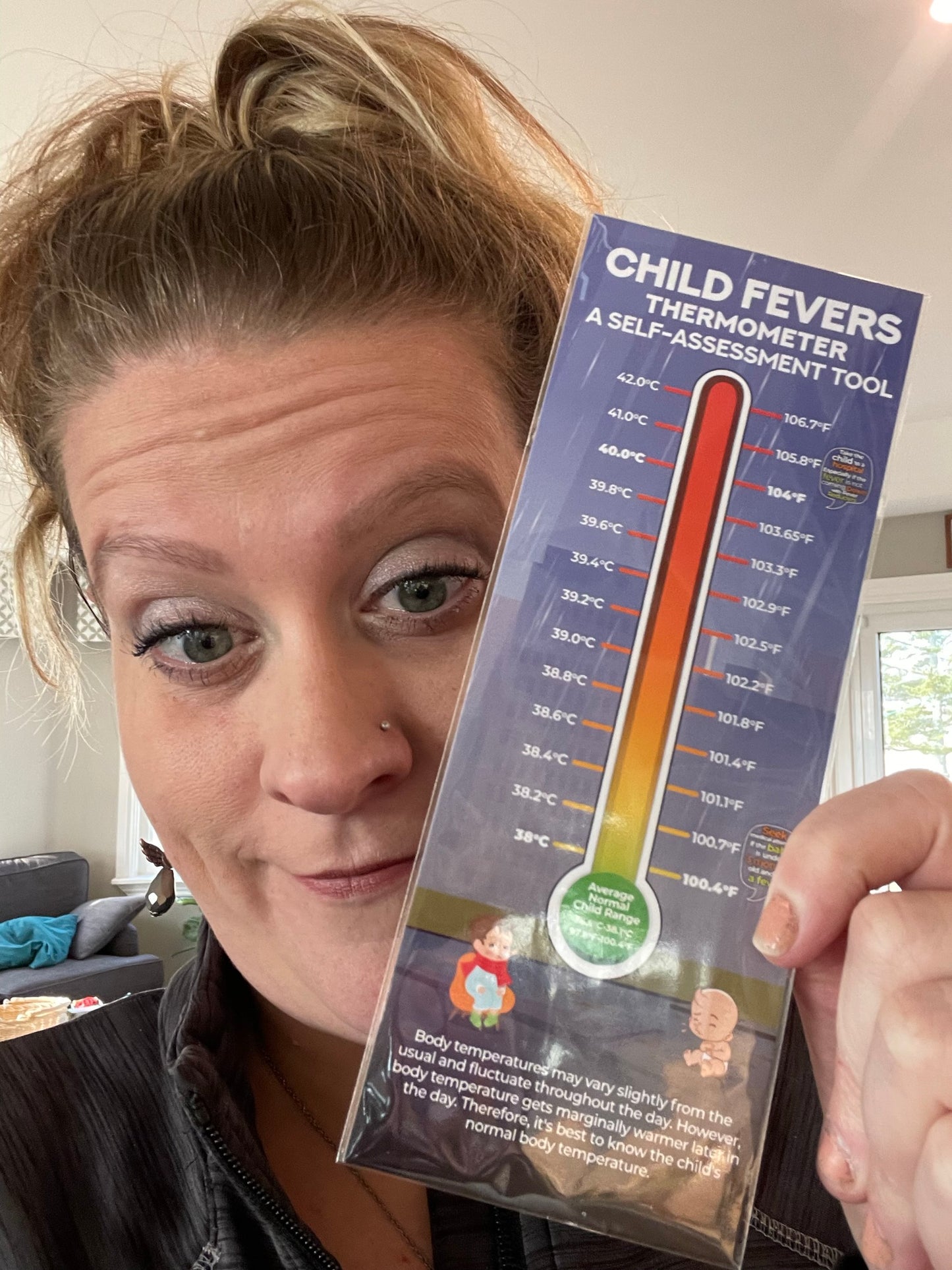 Child Fever Thermometer, A Self Assessment Tool, Book Mark, Infographic